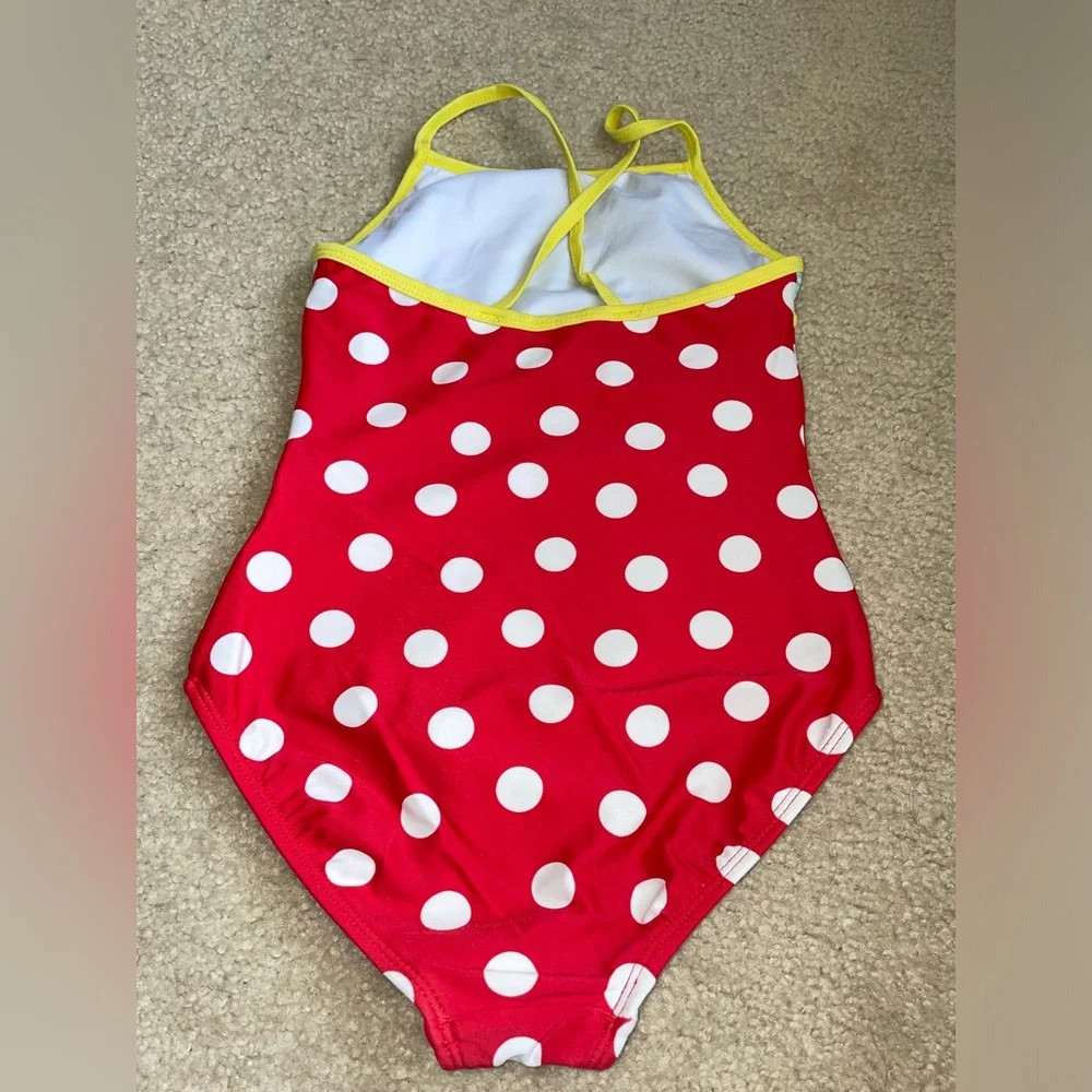 Hanna Andersson Red and White Polka Dot One Piece - Picture 3 of 4